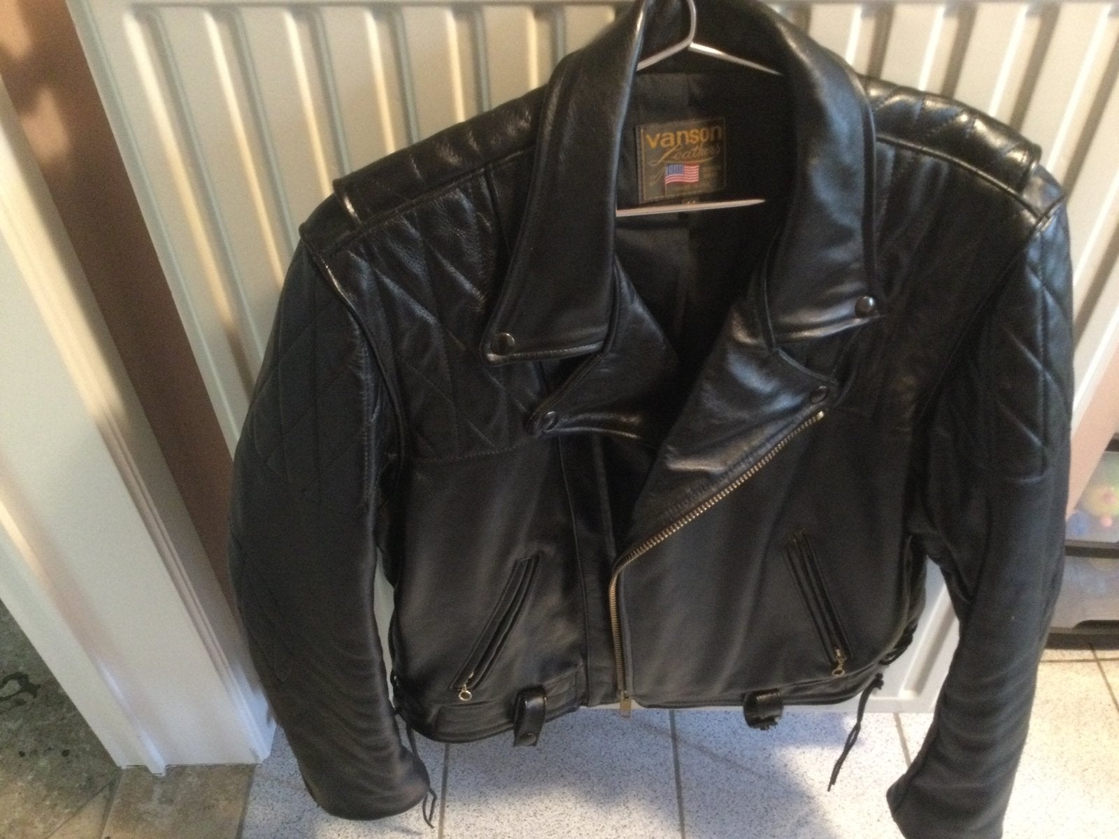Leder jacket 44 Vanson Leathers Boston Mass USA, Ophalen of Verzenden, Heren, Jas | leer, Vanson Leathers Boston Mass USA