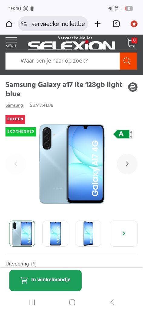 Samsung A17, Télécoms, Neuf, Enlèvement ou Envoi, Sans abonnement, Galaxy A