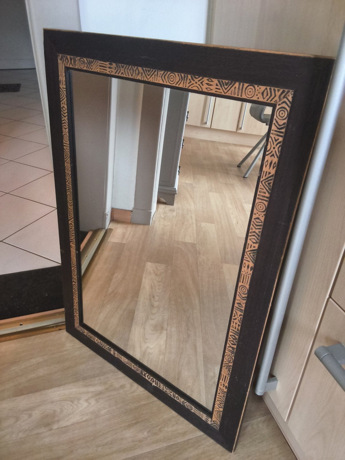 Vintage  spiegel groot !  OPRUIMING prijsje, Huis en Inrichting, Woonaccessoires | Spiegels, Ophalen, Gebruikt, Rechthoekig