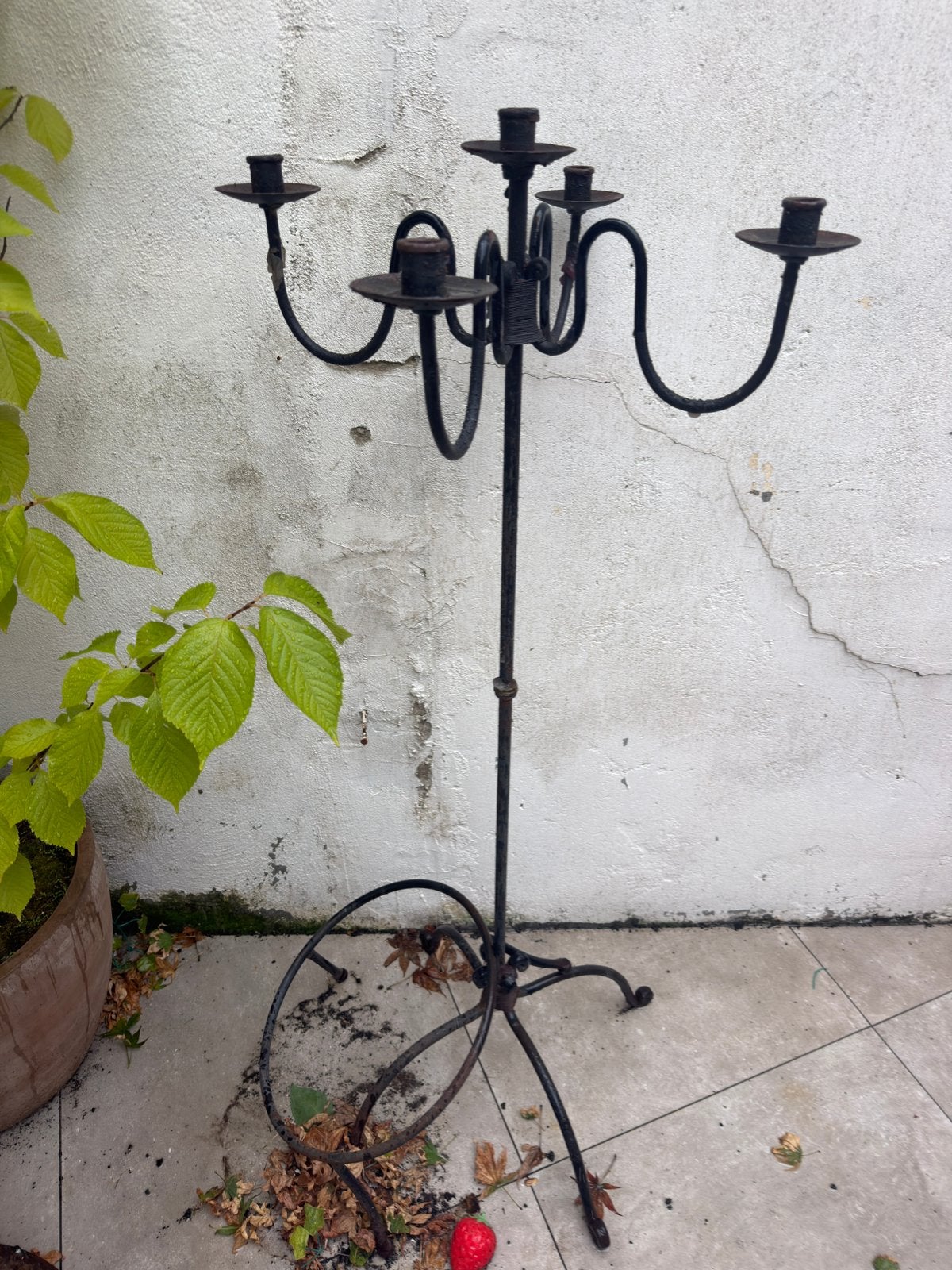 kandelaar met 5 armen., Antiek en Kunst, Ophalen