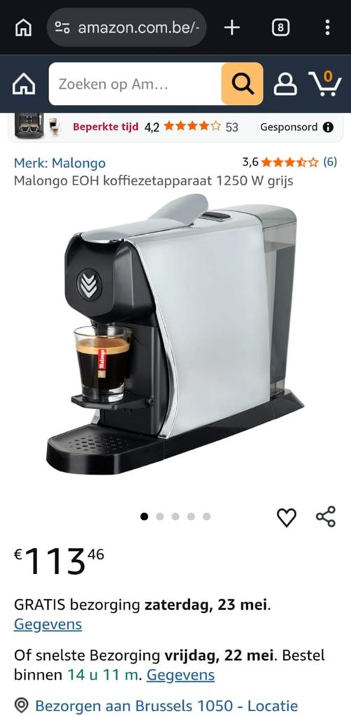Koffieapparaat Rombouts zo goed als nieuw, Ophalen of Verzenden