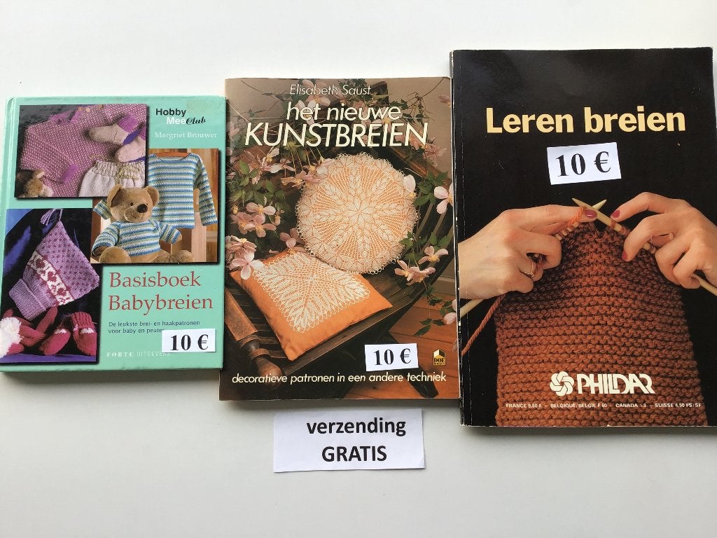 3 livres sur le tricot à 10€ mais avec livraison gratuite, Hobby & Loisirs créatifs, Tricot & Crochet, Enlèvement ou Envoi, Comme neuf
