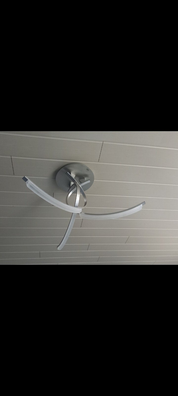 Lustre plafonnier  led inox brossé, Enlèvement, Lustre, LED