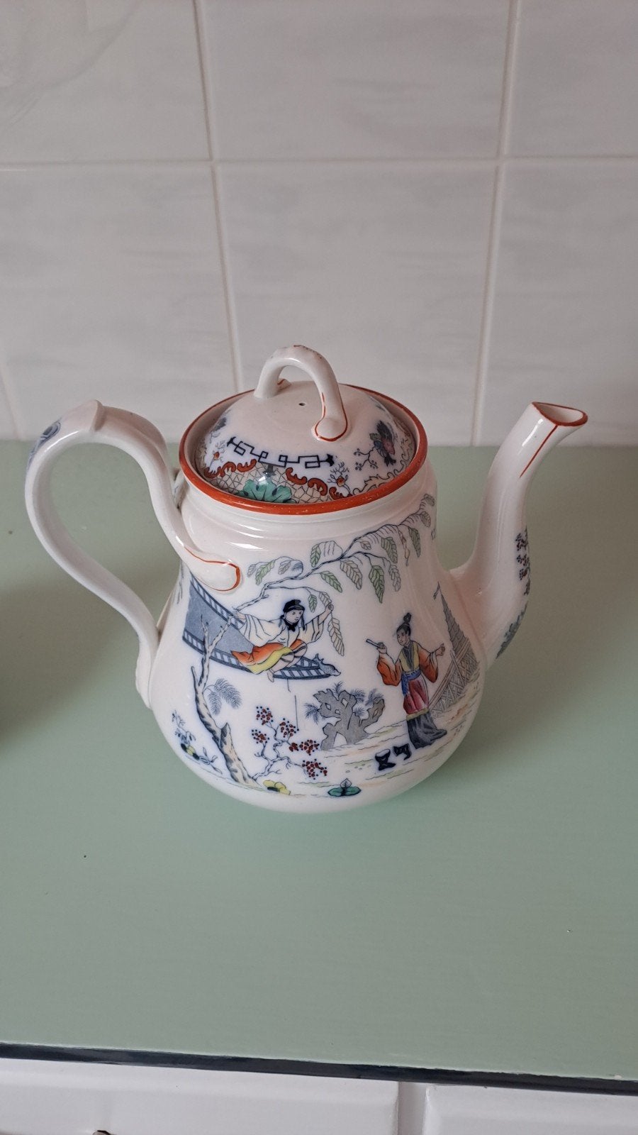 Antieke Petrus Regout theepot 'Timor' – Zeldzaam vroeg stemp, Antiek en Kunst, Ophalen
