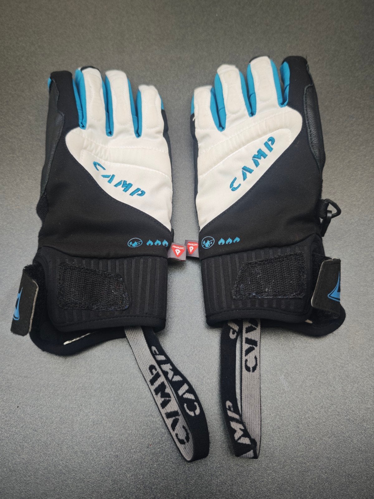 skihandschoenen handschoenen dames Camp smal zwart wit blauw, Ophalen of Verzenden, Zo goed als nieuw, Maat 36 (S), Camp