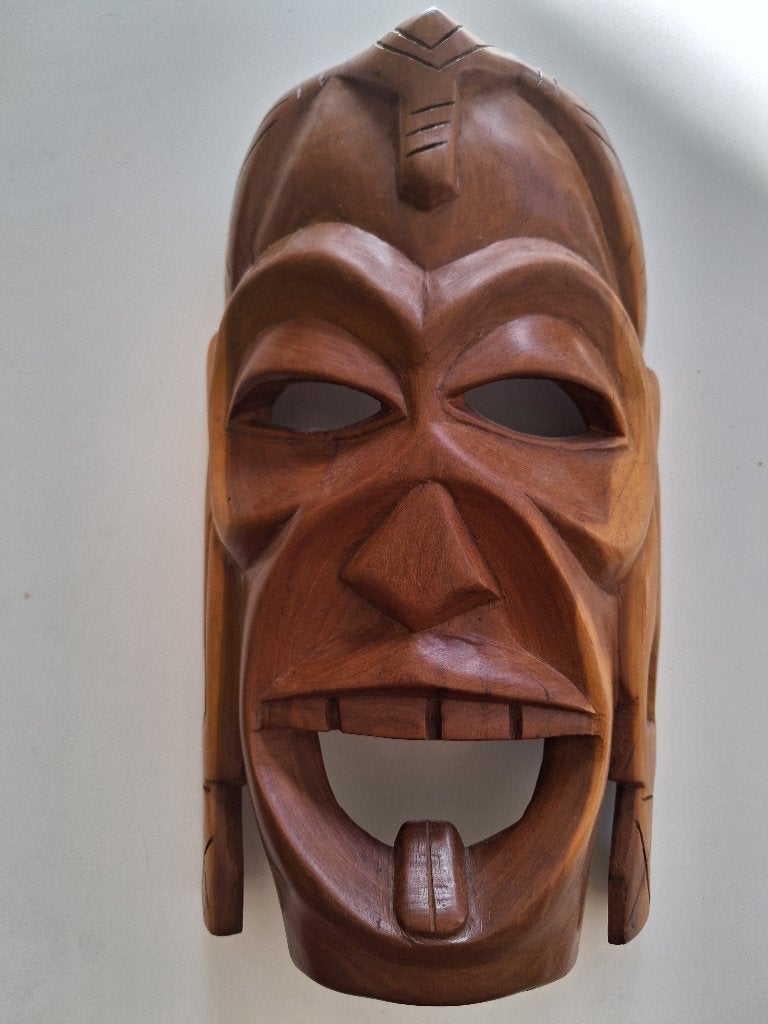 Masque africain, Antiquités & Art, Afrique, Enlèvement ou Envoi, Beige, Sculpté