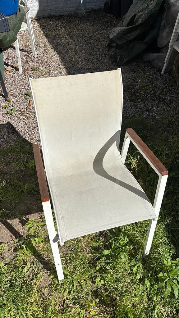Tuinstoelen - bristol, wit (10), Enlèvement, Comme neuf