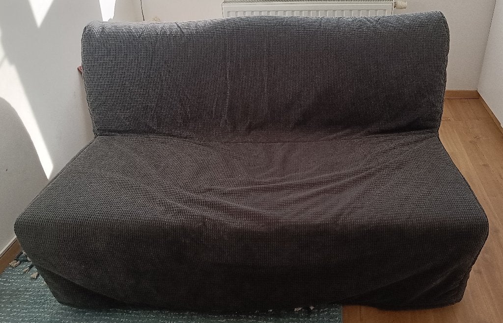 slaapbank 140cm, Maison & Meubles, Chambre à coucher | Canapés-lits, Queen size, Brun, Enlèvement, 190 cm ou moins