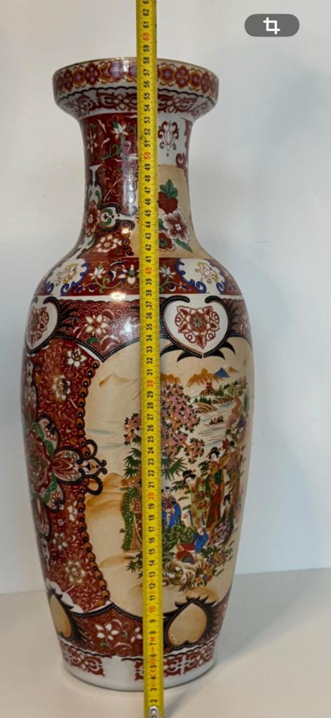 Grote Japanse stijl vaas – handgeschilderd – 60 cm – zeer, Antiek en Kunst, Ophalen
