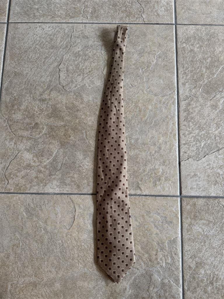 Mark and spencer Stropdas silk - bruin, Kleding | Heren, Stropdassen, Ophalen of Verzenden, Zo goed als nieuw, Bruin