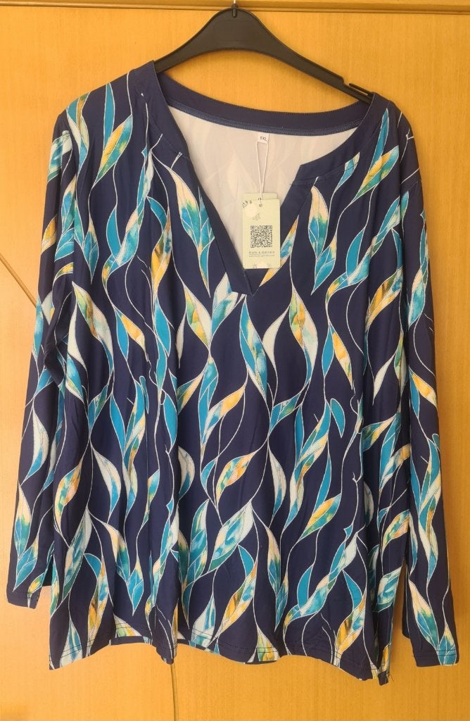 Blouse met lange mouwen 'Maria & Gabriele' - 5XL - Nieuw!, Ophalen of Verzenden, Nieuw, Maat 46/48 (XL) of groter, Meerkleurig
