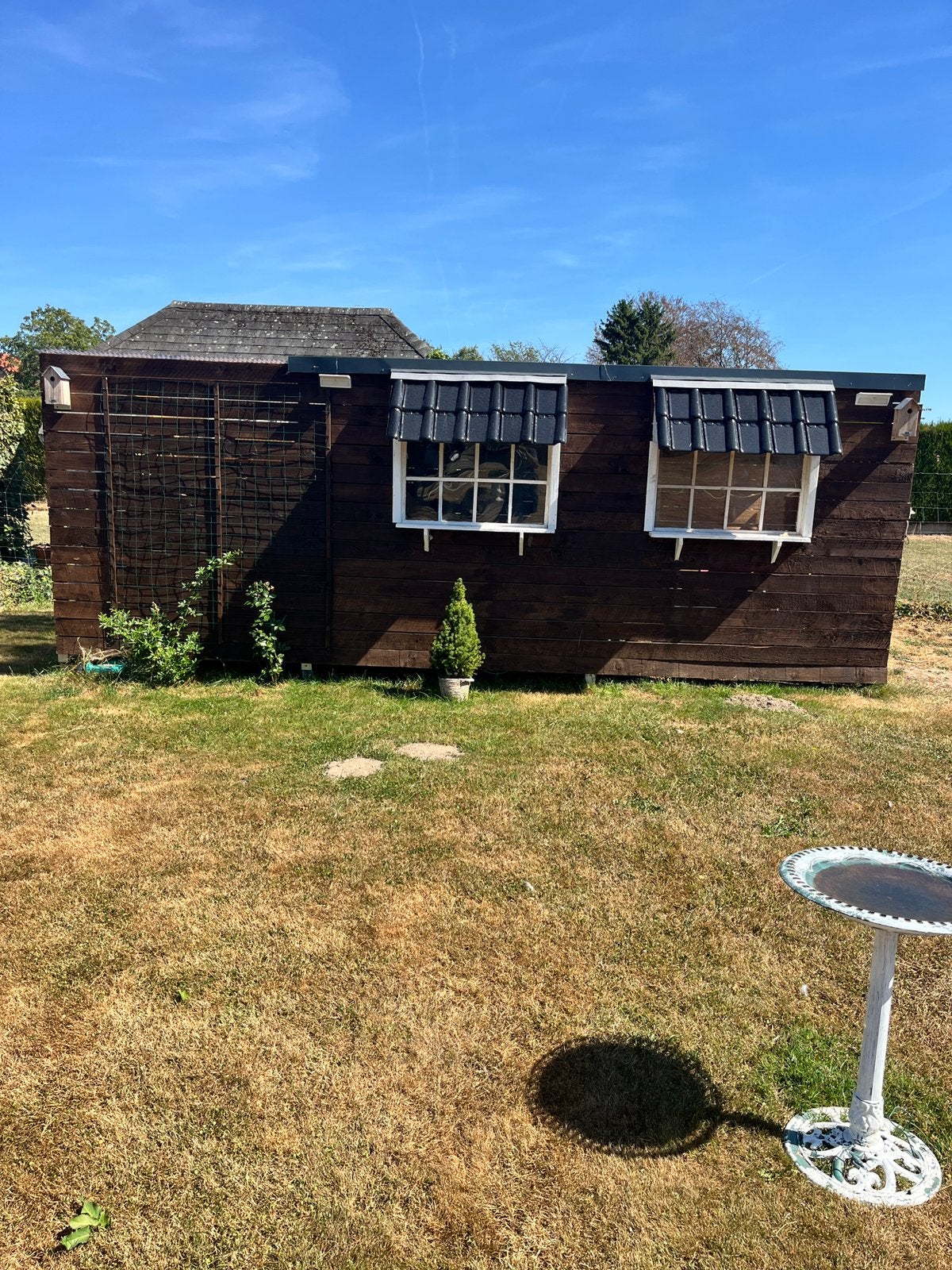 Tuinhuis 6mX1.80m, Tuinhuis, 2 ramen, Hout, Ophalen