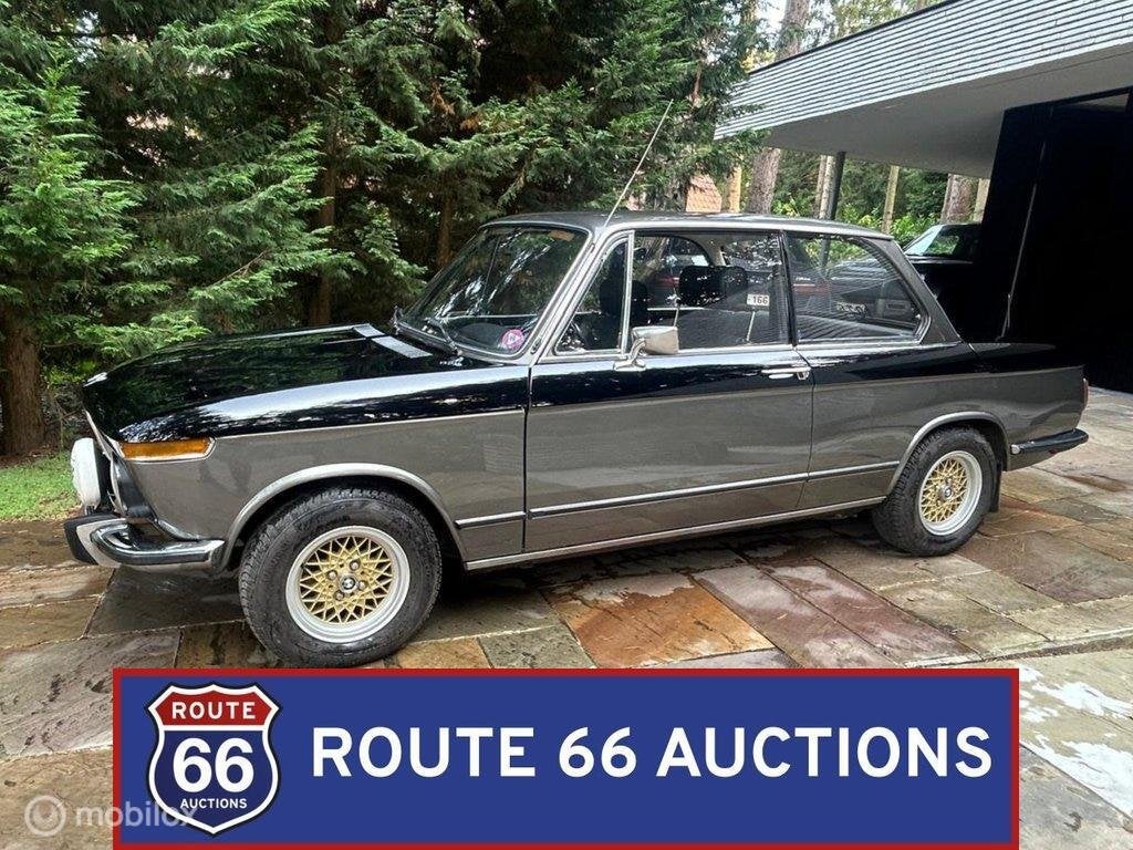 BMW 2002 Ti | 1975 | Route 66 Auctions, Auto's, Zwart, Bedrijf, Handgeschakeld, Overige carrosserie