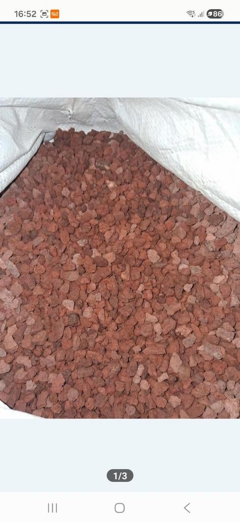 10kg pierre de lava brune , décoration aquarium, Ophalen