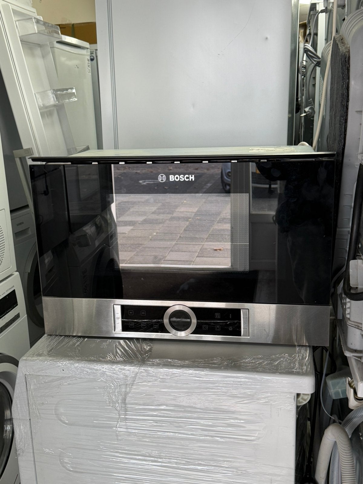 Micro-ondes solo encastré Bosch BFL634GS1 comme neuf, Electroménager, Enlèvement ou Envoi, Encastré, Comme neuf, 45 à 60 cm