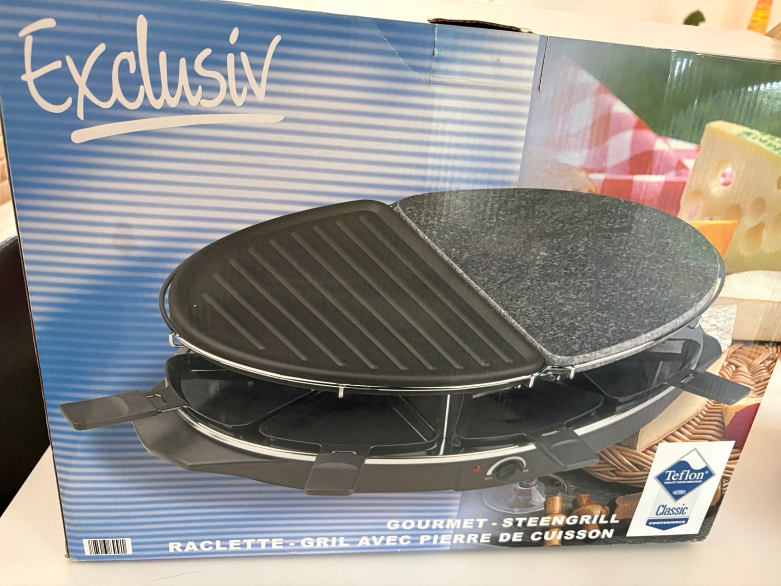 Raclette en steengrill toestel, Ophalen, Zo goed als nieuw