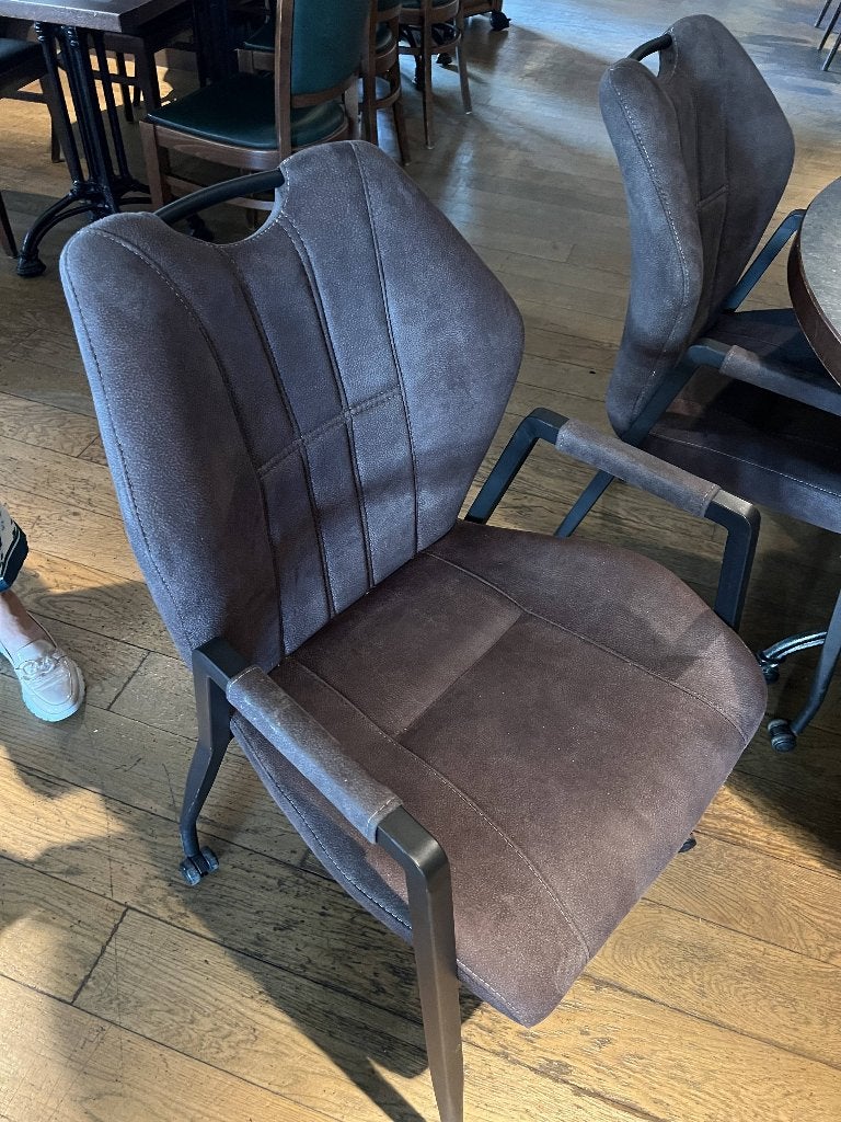Stoelen met stof in velours op wieltjes, Enlèvement, Utilisé, Mobilier