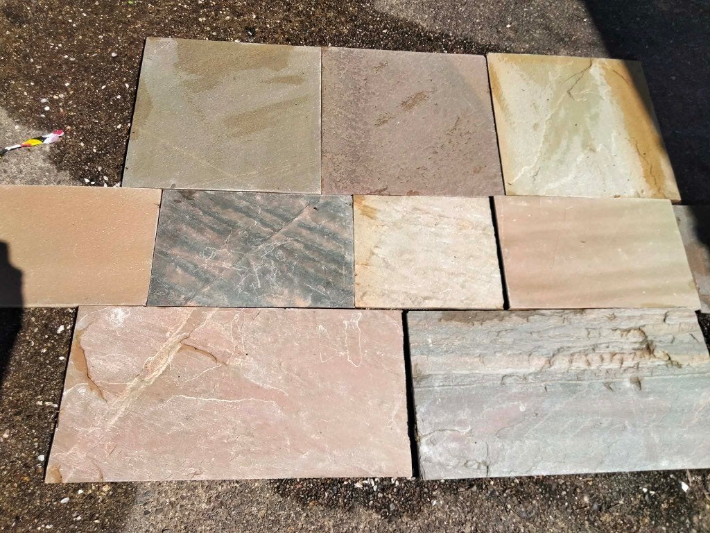+/- 40 m2 natuursteen tegels, Tuiles de terrasse, Comme neuf, 10 m²² ou plus, Enlèvement