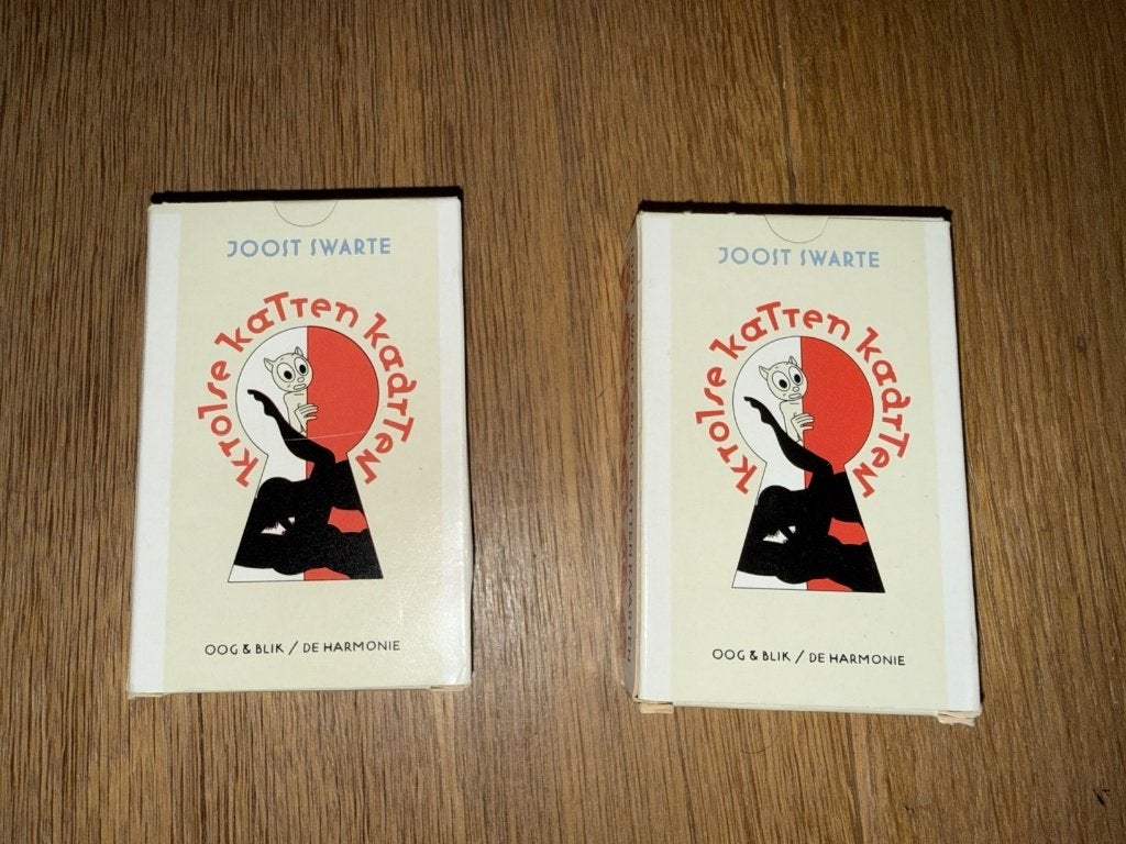 Joost Swarte Krolse Katten Kaarten - 2 jeux avec boîtes, Enlèvement ou Envoi, Utilisé, Carte(s) à jouer