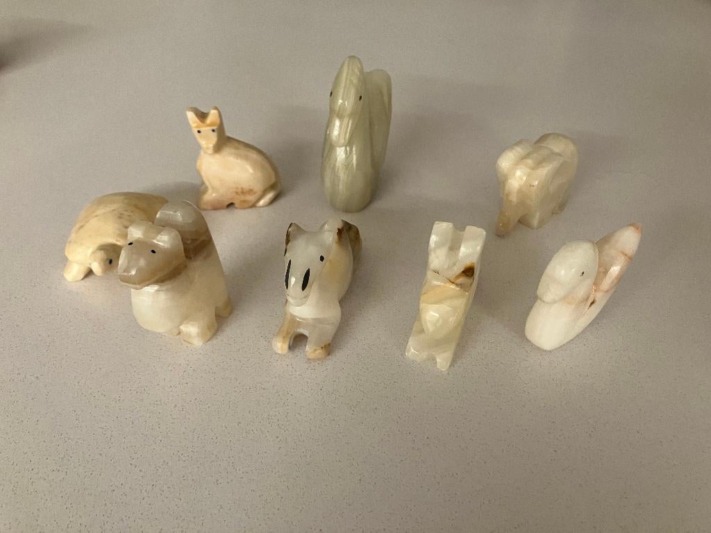 Set beeldjes figuurtjes miniaturen decoratie deco dieren, Ophalen of Verzenden, Gebruikt
