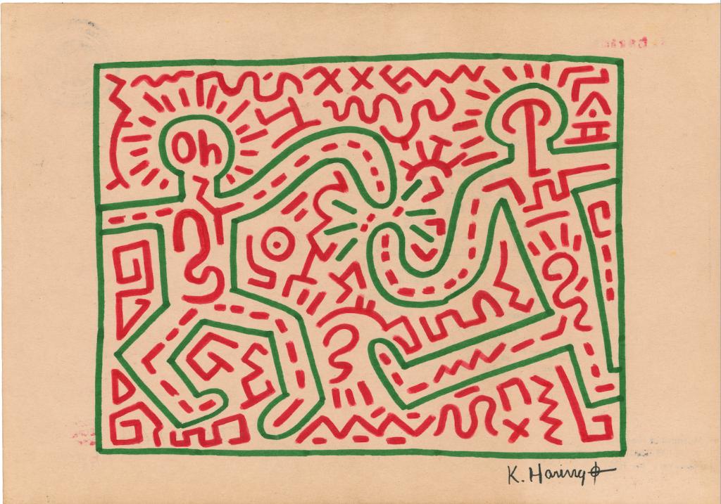 Keith Haring Artwork, Antiquités & Art, Art | Peinture | Moderne, Envoi, Signé, Impression