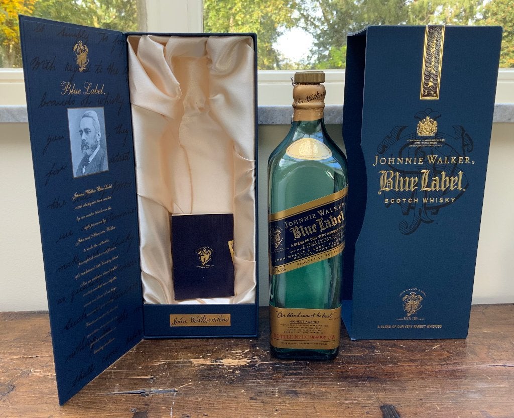 Johnnie Walker - Blue Label - lege verpakking, Verzamelen, Ophalen of Verzenden, Zo goed als nieuw, Overige gebieden, Overige typen