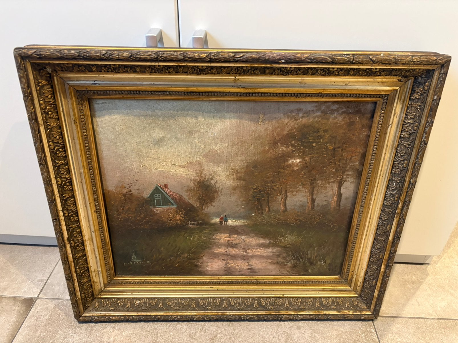 Schilderij op canvas gesigneerd BRAEMS, Ophalen of Verzenden, Doek