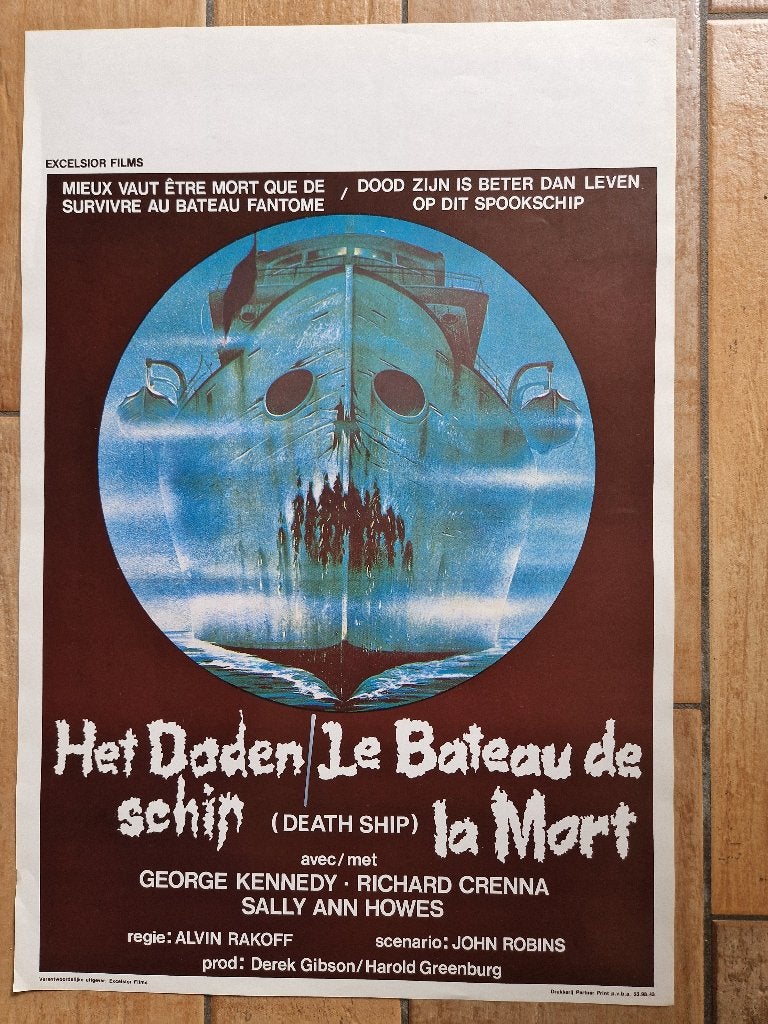 filmaffiche Death Ship 1980 filmposter, Enlèvement ou Envoi, Rectangulaire vertical, A1 jusqu'à A3, Comme neuf