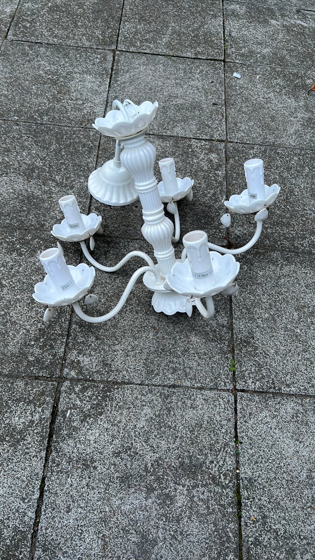Te koop: mooie lamp met 5 lichtpunten, Ophalen, Gebruikt