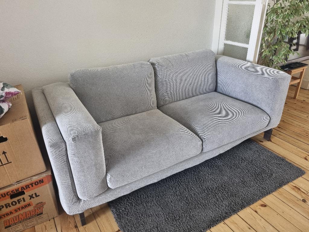 Canapé Nockeby IKEA Gris - Excellent état, Enlèvement, Comme neuf, Deux personnes, Tissus