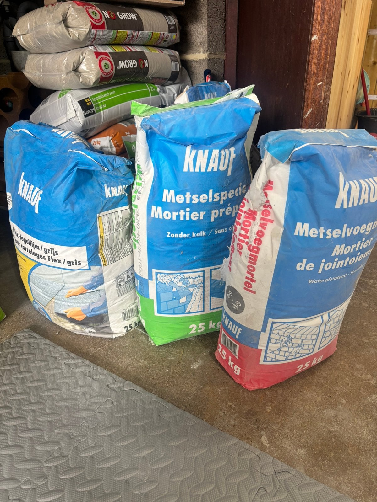 3 sacs KNAUF de 25kg chacun, Bricolage & Construction, Enlèvement, Neuf