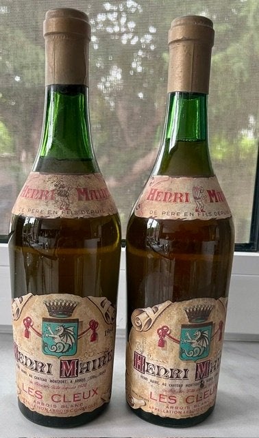 Vin blanc Henri Maire Les Cleux (Jura-France) 1964, Pleine, Vin blanc, Enlèvement, France