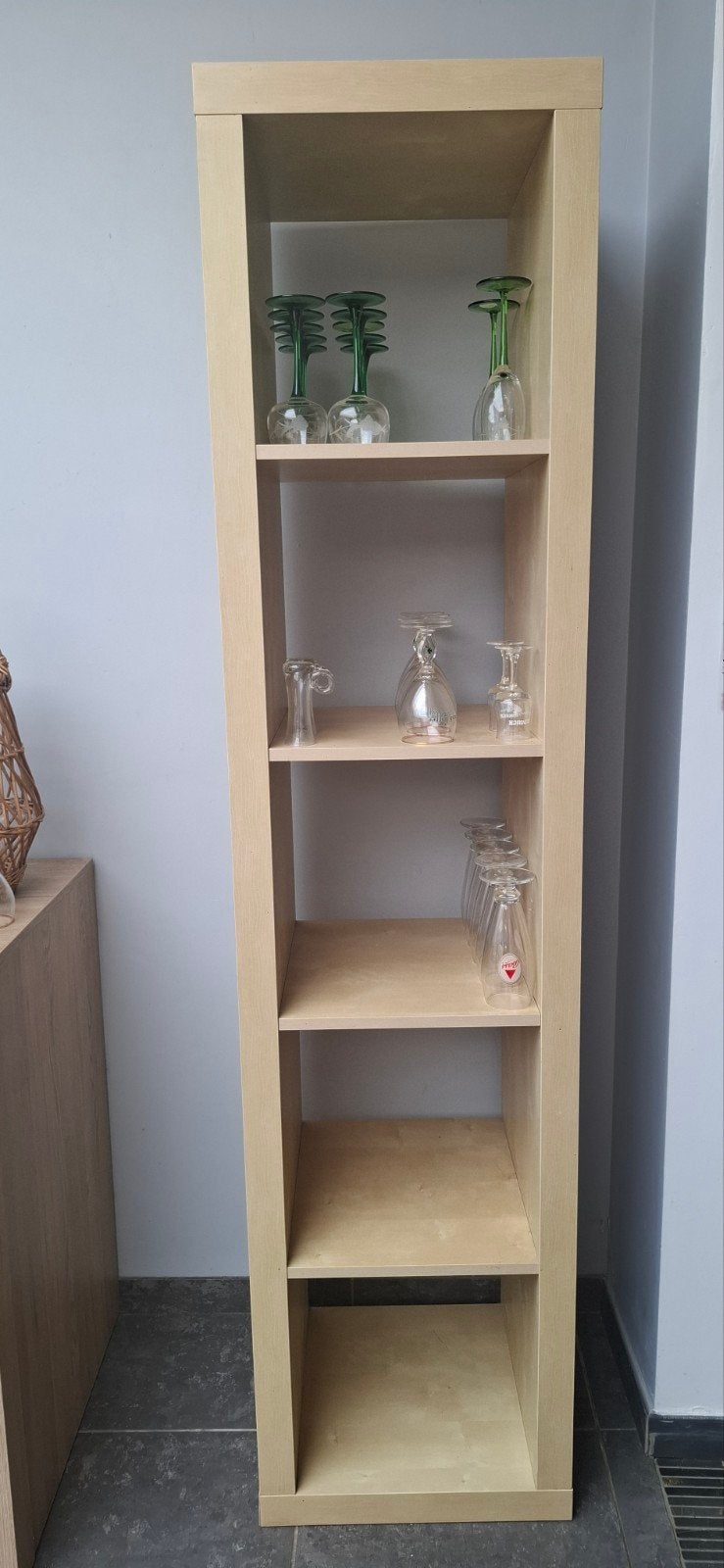 etagère 5 cases, Maison & Meubles, 25 à 50 cm, Utilisé, Chêne, Moins de 50 cm