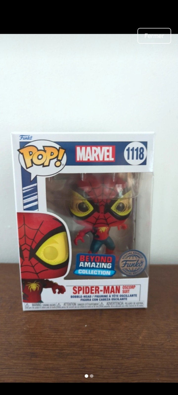 Marvel spiderman figurine pop collector beyond amazing, Collections, Enlèvement ou Envoi, Neuf, Fantasy