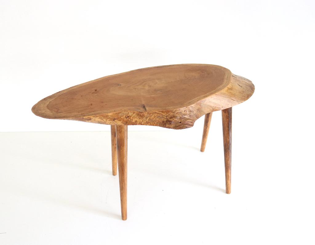 Mid Century Modern table -  lLve edge cocktail / bijzettafel, Ophalen