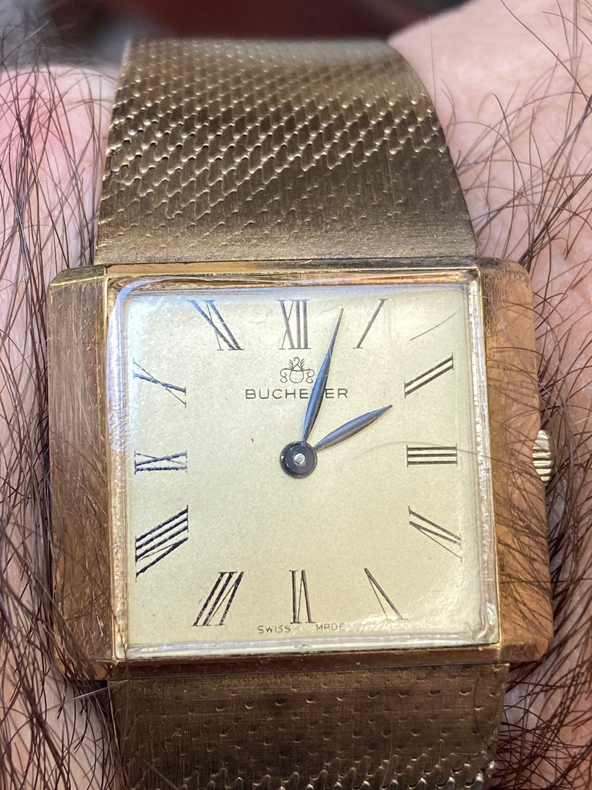 Bucherer, Handtassen en Accessoires, Horloges | Dames, Staal, Gebruikt, Staal, Polshorloge