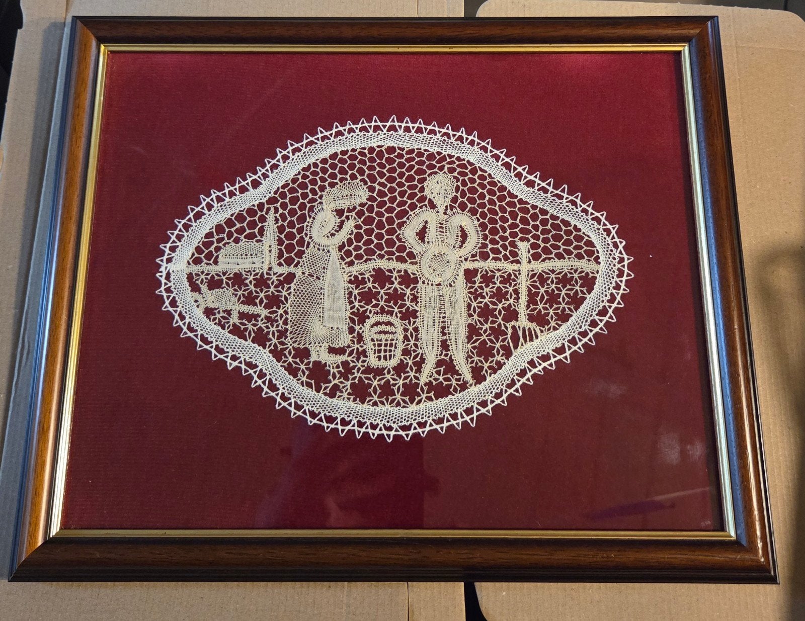 Cadre en bois avec verre 31x38 cm, Enlèvement ou Envoi, Bois, Avec verre