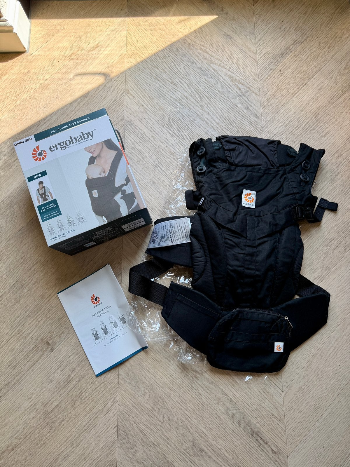 Ergobaby Omni 360 Draagzak Zwart Nieuw Ongebruikt In Doos, Overige merken, Verzenden, Nieuw, Buik, Rug of Zij