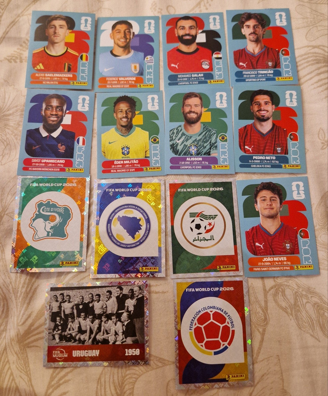 !!Lot de 14 stickers!! Panini World Cup 2026, Envoi, Neuf, Autres types