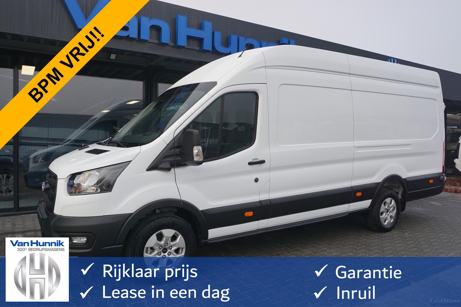 Ford Transit 350L 130PK L4H3 Vol optie 40x op voorraad! NR., Capteur de stationnement, Achat, Entreprise, 3 places