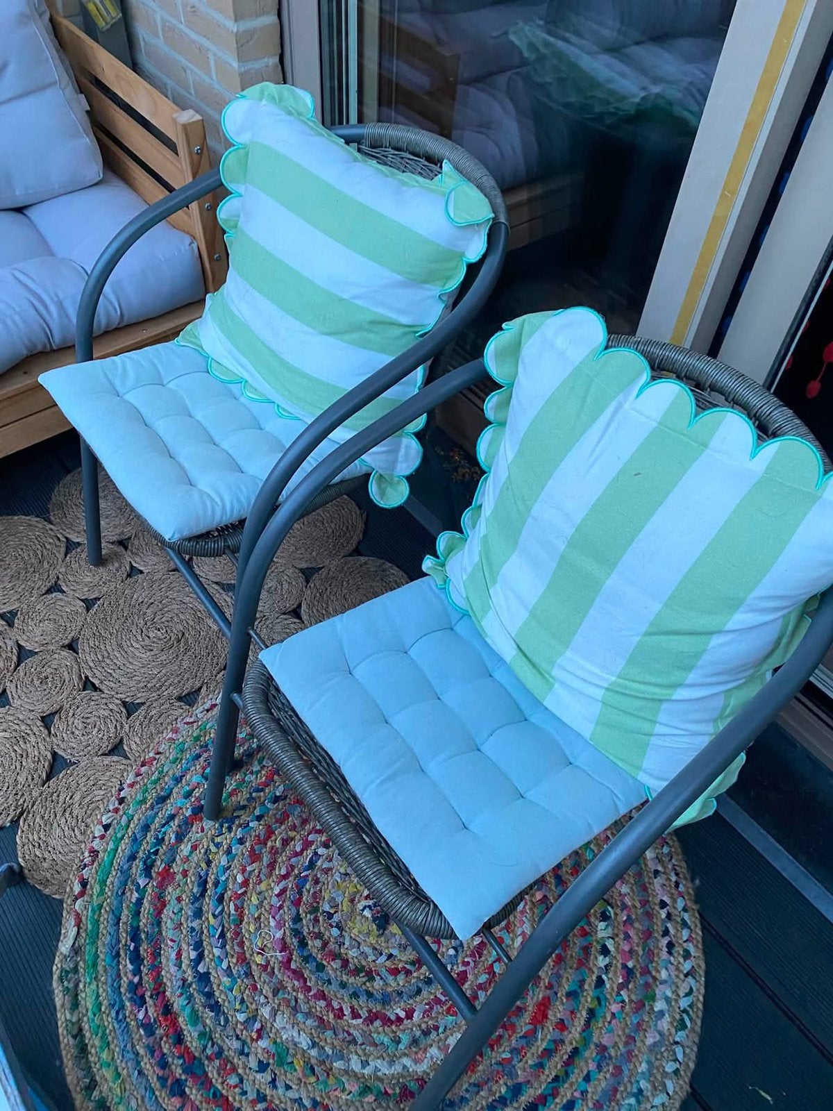 SET TUINSTOELEN MET KUSSENS, Ophalen, Gebruikt