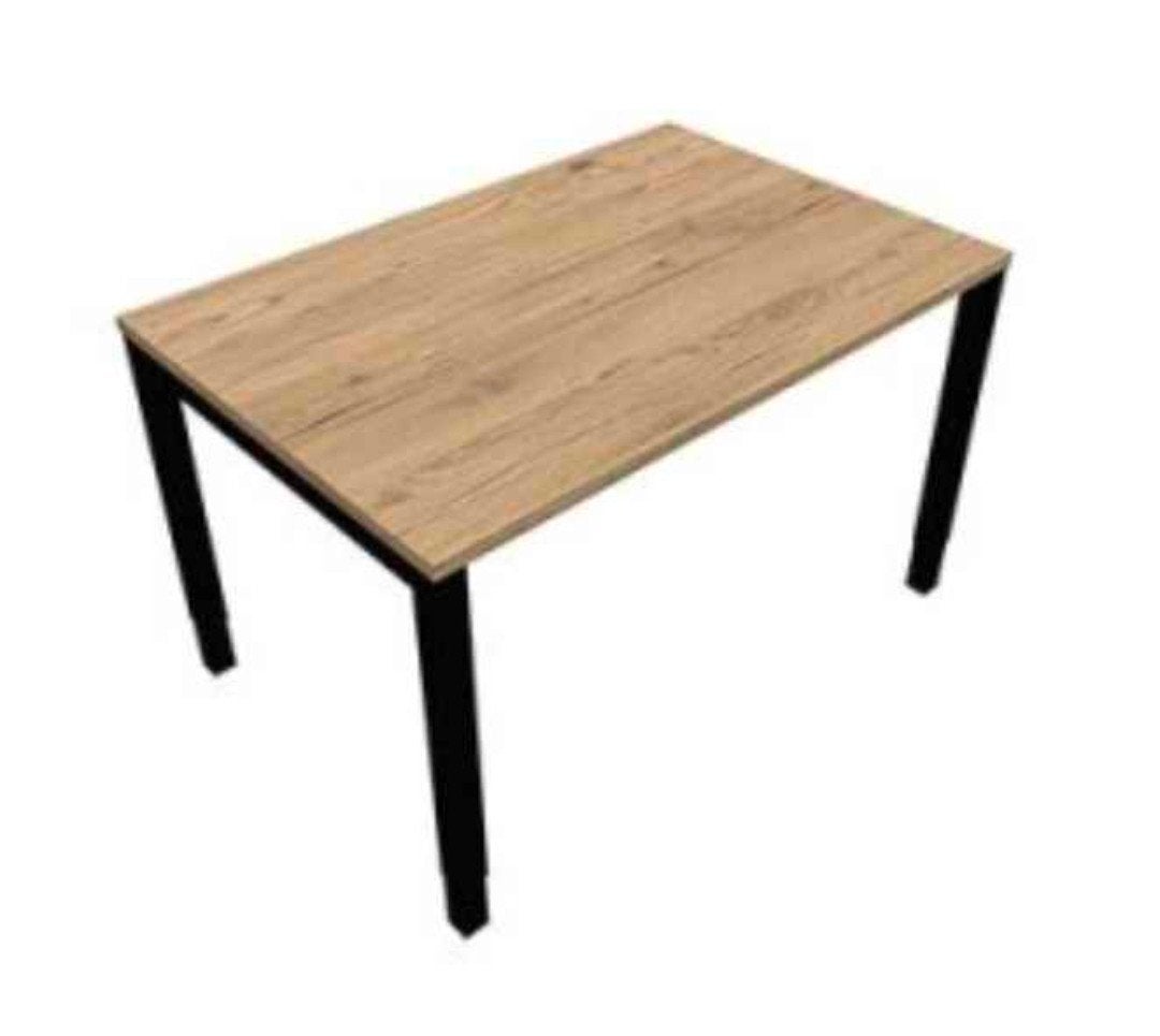 Bureautafel EOL Arial T (120 x 80 cm) – Eik/Zwart, Ophalen, 100 tot 150 cm, 50 tot 100 cm, Zo goed als nieuw