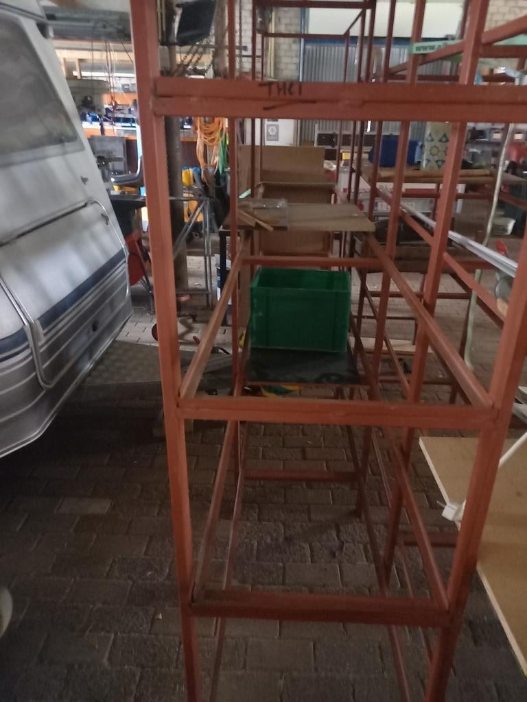 Stelling rekken l 3.5 h 1.9 br 50 cm 2 stuks met legplanke, Ophalen