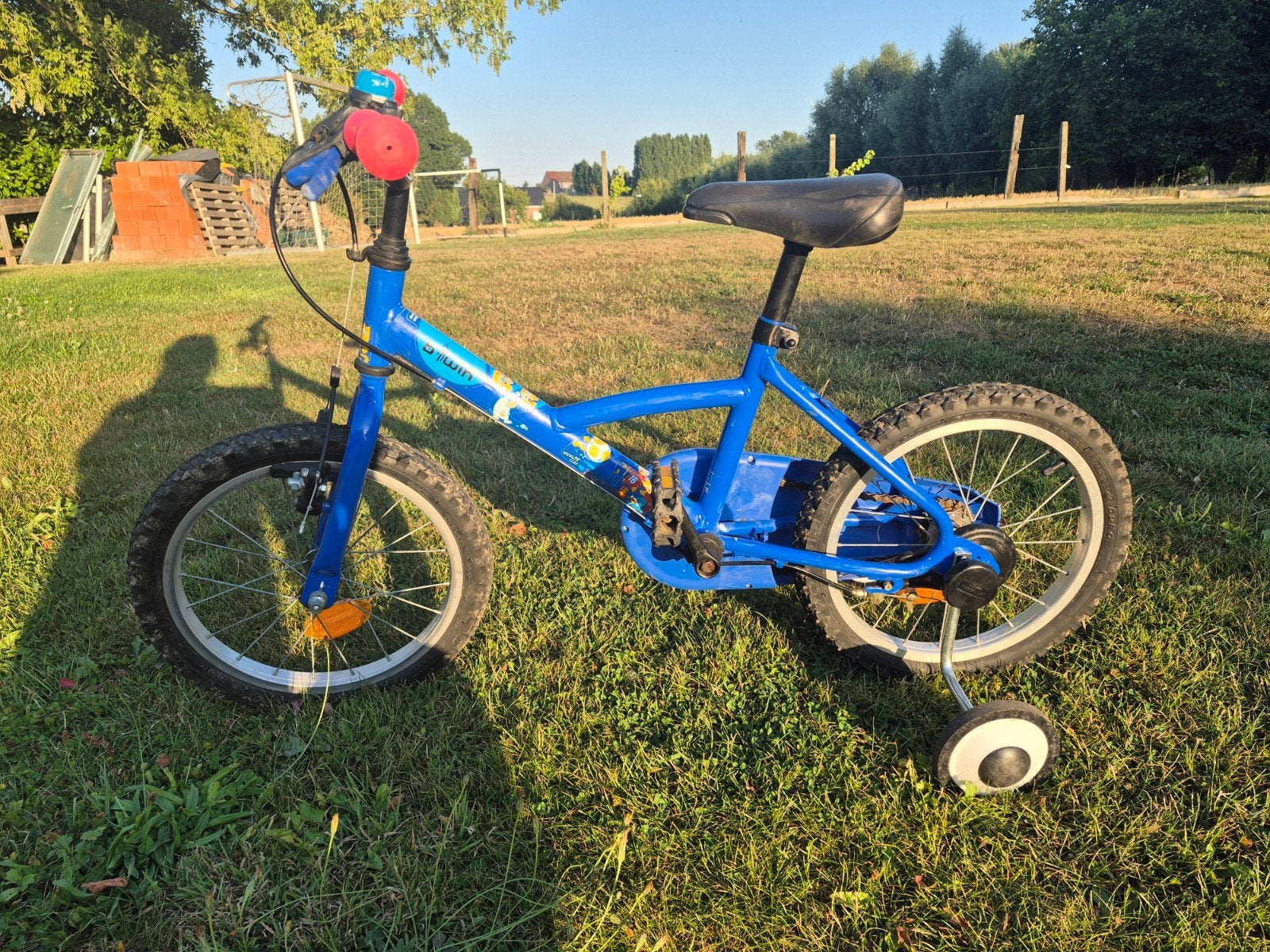 16 inch leerfiets voor kinderen met kleine wielen, Ophalen, Gebruikt, 16 tot 20 inch