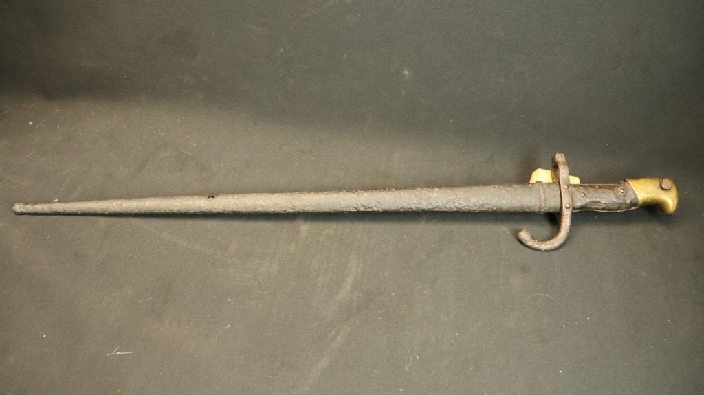 WO1 Franse M1874 Gras bajonet met schede, Verzamelen, Militaria | Algemeen, Ophalen of Verzenden