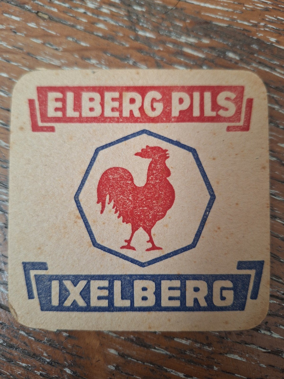 oud vooroorloogs bierviltje Elberg pils Ixelberg Brussel, Verzamelen, Ophalen of Verzenden