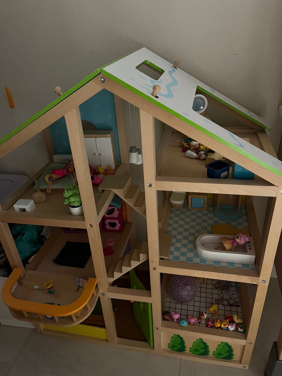 Houten speelhuis Hape, Kinderen en Baby's, Ophalen, Zo goed als nieuw