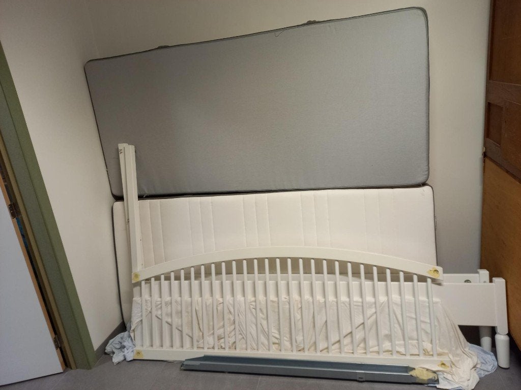 IKEA TYSSEDAL tweepersoonsbed 180  200 cm – compleet, Ophalen, Wit, Tweepersoons, Zo goed als nieuw
