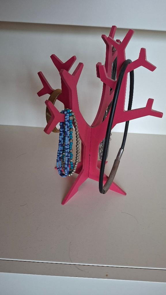 présentoir à bijoux rose, structure en arbre avec branches, Enlèvement ou Envoi, Comme neuf