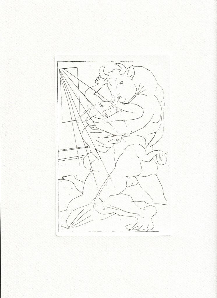 Pablo Picasso "Le minotaure embrassant une femme 1934", Antiquités & Art, Art | Lithographies & Sérigraphies, Enlèvement ou Envoi